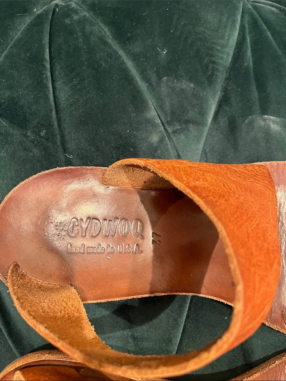 Quiet Luxury Handcrafted Cydwoq Burnt Orange Leather Women’s Toe-Loop Sandals